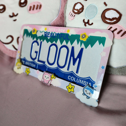 Kawaii Chiikawa Sleepy License Plate Frame